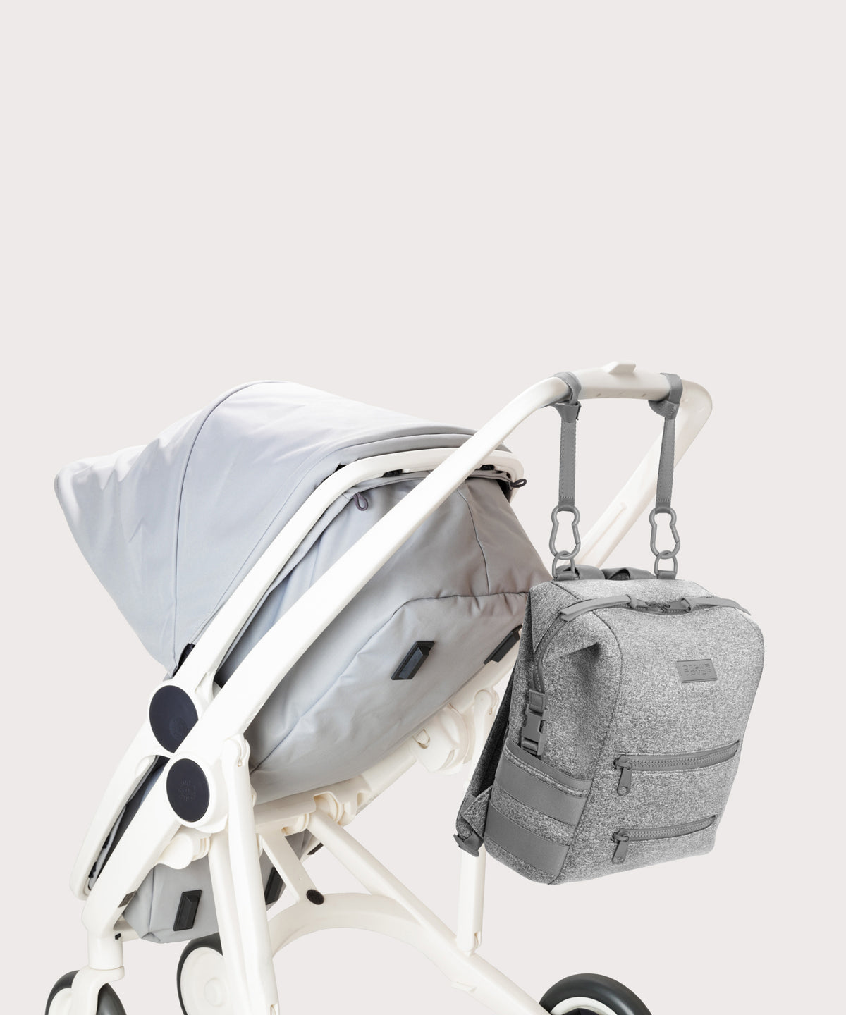 Indi Diaper Backpack in Heather Grey, Medium