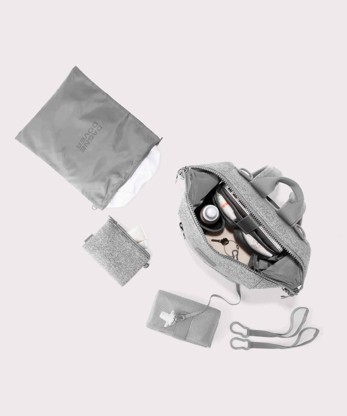 Indi Diaper Backpack in Heather Grey, Medium