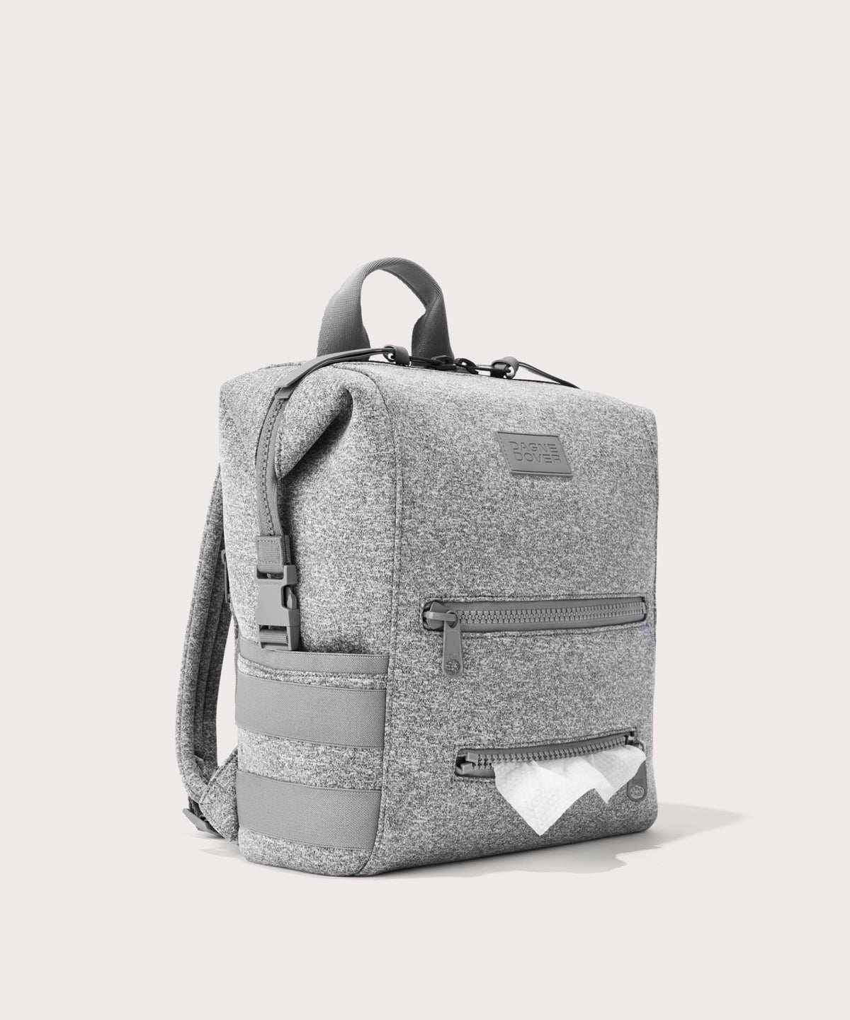 Indi Diaper Backpack in Heather Grey, Medium