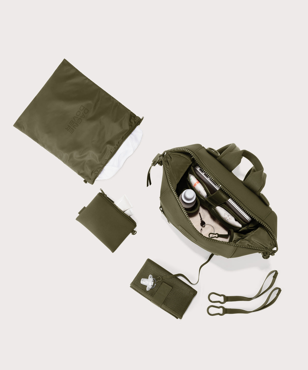 Indi Diaper Backpack in Dark Moss, Medium