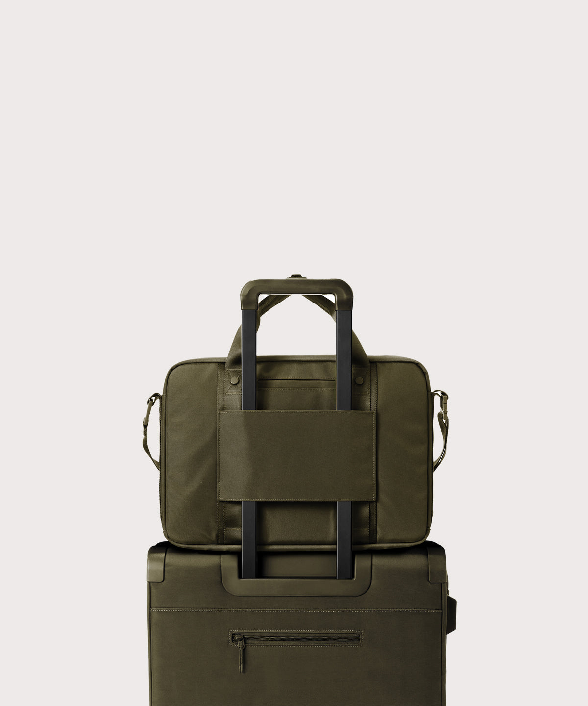 Oslo Slim Laptop Bag in Dark Moss