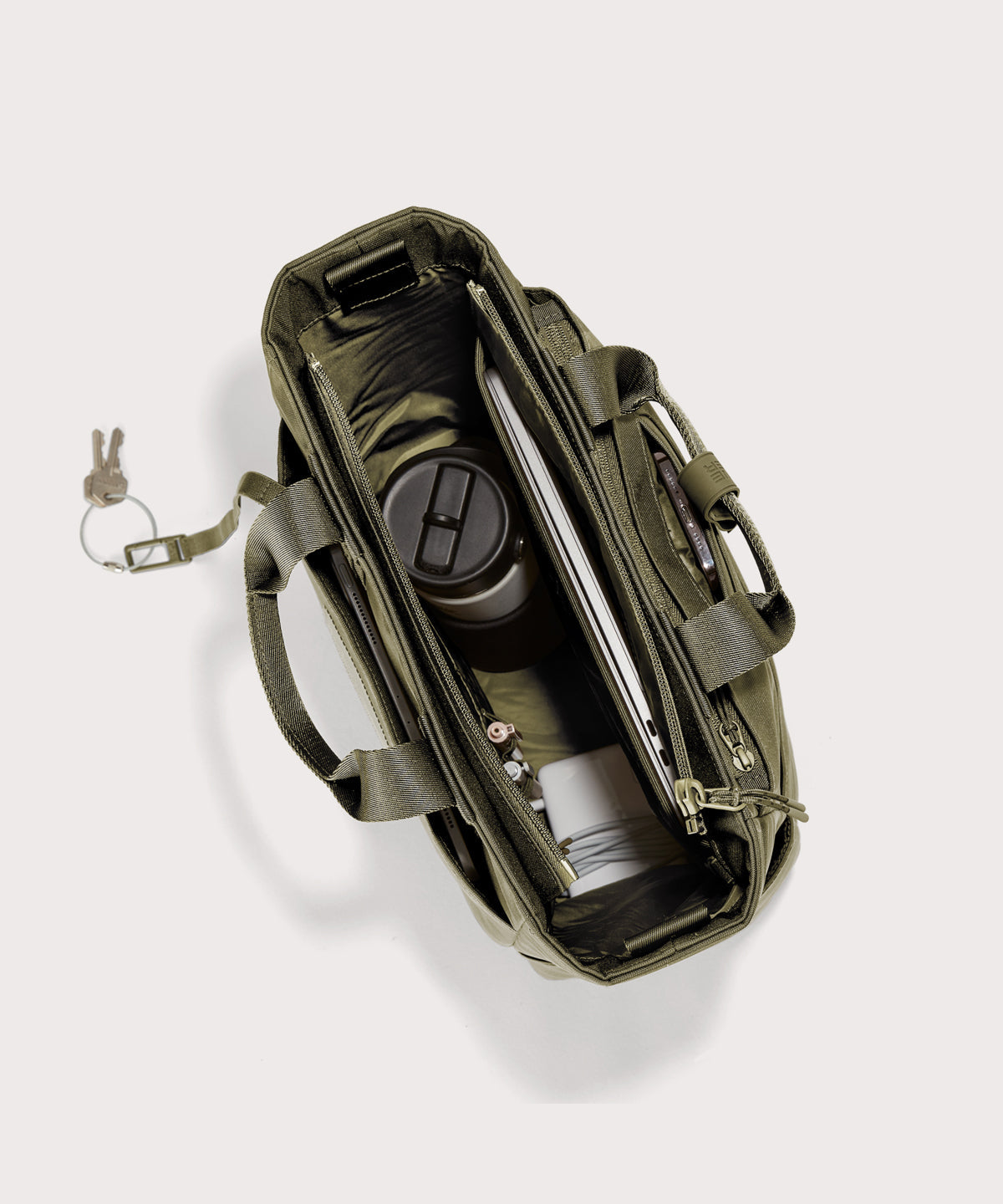 Petra Convertible Tote in Dark Moss